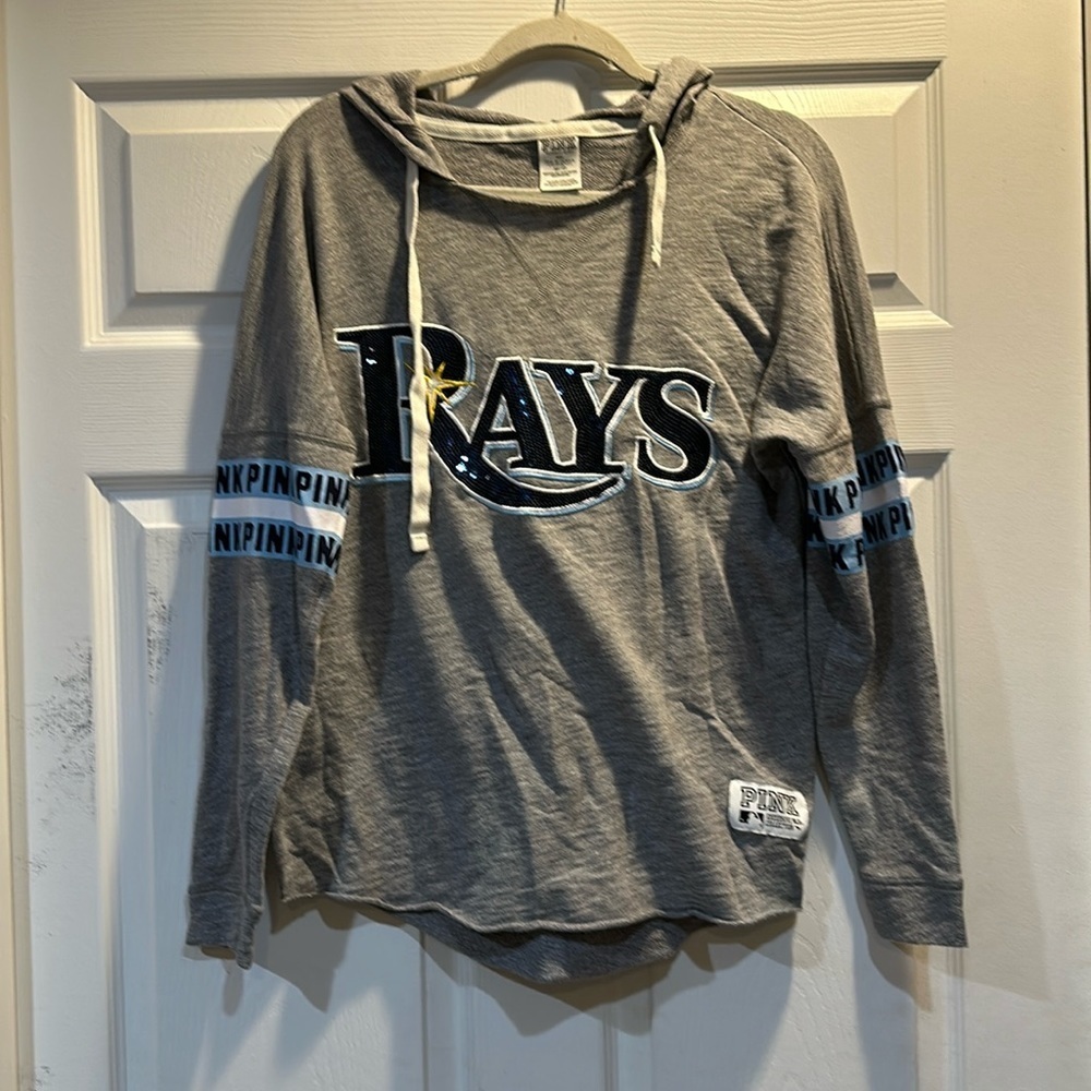 Victoria’s Secret Pink Sequin Tampa Bay Rays Lightweight Pullover Shirt XS